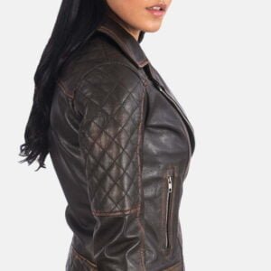 vintage leather bomber jacket